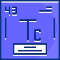 Technetium Filled Slip Style Icon vector