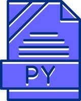 PY Filled Slip Style Icon vector