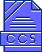 CCS Filled Slip Style Icon vector