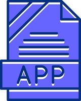 APP Filled Slip Style Icon vector