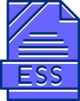 ESS Filled Slip Style Icon vector
