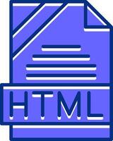 HTML Filled Slip Style Icon vector