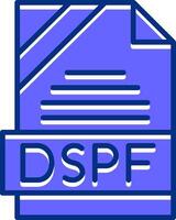 DSPF Filled Slip Style Icon vector