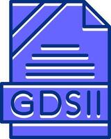 GDSII Filled Slip Style Icon vector