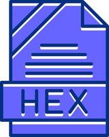HEX Filled Slip Style Icon vector