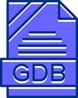 GDB Filled Slip Style Icon vector