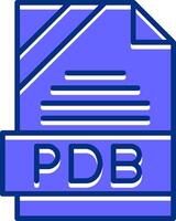 PDB Filled Slip Style Icon vector