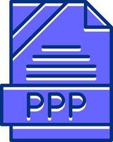 PPP Filled Slip Style Icon vector
