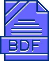 BDF Filled Slip Style Icon vector