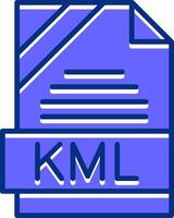 KML Filled Slip Style Icon vector