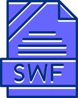 SWF Filled Slip Style Icon vector