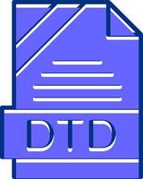 DTD Filled Slip Style Icon vector