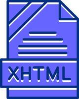 XHTML Filled Slip Style Icon vector