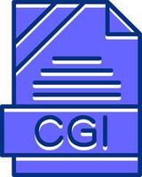 CGI Filled Slip Style Icon vector