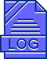LOG Filled Slip Style Icon vector