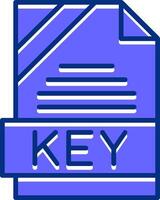 KEY Filled Slip Style Icon vector