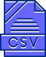 CSV Filled Slip Style Icon vector