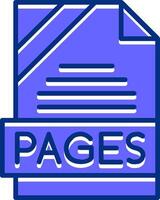 PAGES Filled Slip Style Icon vector