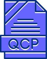 QCP Filled Slip Style Icon vector