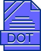 DOT Format Filled Slip Style Icon vector