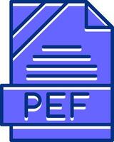 PEF Filled Slip Style Icon vector