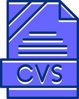 CVS Filled Slip Style Icon vector