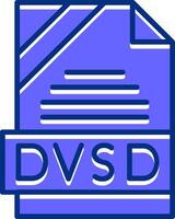 DVSD Filled Slip Style Icon vector