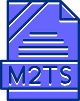 M2TS Filled Slip Style Icon vector