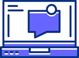 Messages Filled Slip Style Icon vector