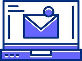 Mail Filled Slip Style Icon vector