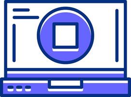Stop Filled Slip Style Icon vector