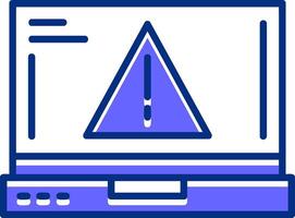 Error Filled Slip Style Icon vector