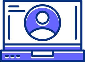 Profile Filled Slip Style Icon vector