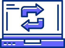 Refresh Filled Slip Style Icon vector