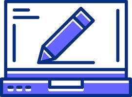 Edit Filled Slip Style Icon vector