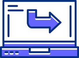 Forward Filled Slip Style Icon vector