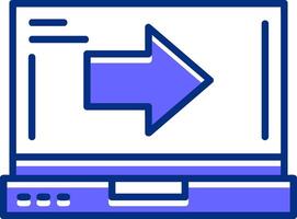 Arrow Filled Slip Style Icon vector