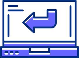 Back Filled Slip Style Icon vector
