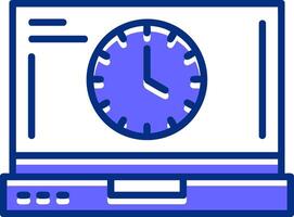 Clock Filled Slip Style Icon vector