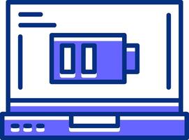 Battery Filled Slip Style Icon vector