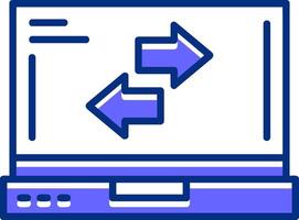 Refresh Filled Slip Style Icon vector
