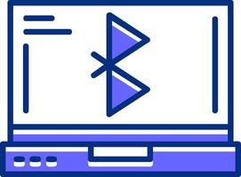 Bluetooth Filled Slip Style Icon vector