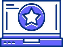 Star Filled Slip Style Icon vector