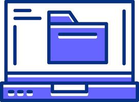 Folder Filled Slip Style Icon vector