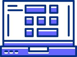 Grid Filled Slip Style Icon vector
