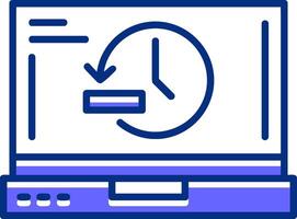 History Filled Slip Style Icon vector