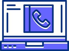 Contacts Filled Slip Style Icon vector