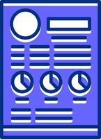 CV Filled Slip Style Icon vector