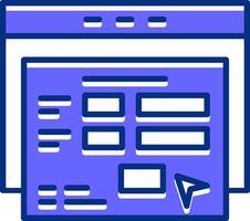 Application Form Filled Slip Style Icon vector