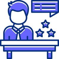 Interviewer Filled Slip Style Icon vector
